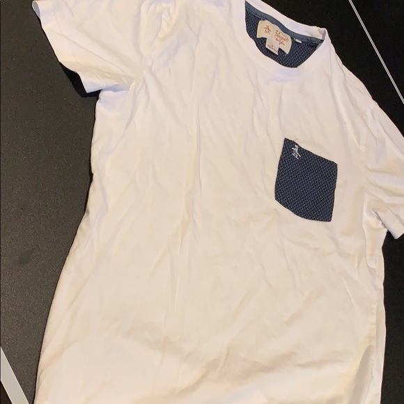 🐧 penguin pocket T blue and off white color YMD - Picture 4 of 4